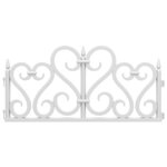 vidaXL Bordures de pelouse 17 Pièces Blanc 10 m PP