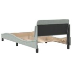 vidaXL Cadre de lit avec tête de lit Gris clair 100x200 cm Velours