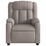 vidaXL Fauteuil inclinable électrique Taupe Tissu