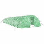 vidaXL Serre avec cadre en acier vert 90 m² 18x5x2 3 m