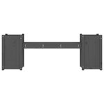 vidaXL Banc avec jardinières gris 180x36x63 cm bois massif de pin