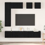 vidaXL Ensemble meuble TV 8 Pièces Chêne noir Bois d'ingénierie