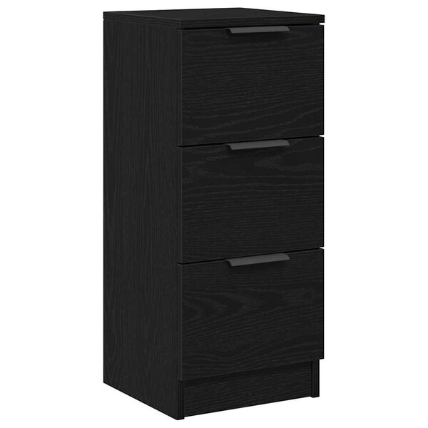 vidaXL Buffet avec tiroir Chêne noir 30 x 30 x 70 cm Bois d'ingénierie