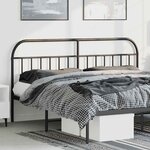 vidaXL Tête de lit métal noir 193 cm