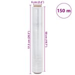 vidaXL Film étirable 6 Pièces transparent 20 μm 50 cm x 150 m