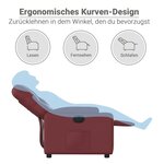 vidaXL Fauteuil inclinable électrique Rouge bordeaux Similicuir