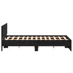 vidaXL Cadre de lit avec tête de lit Chêne noir 120 x 190 cm