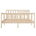 vidaXL Cadre de lit 120x190 cm Petit double Bois massif