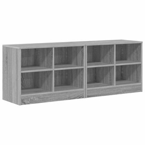 vidaXL Armoire de lit avec étagère 2 Pièces Sonoma gris 66 x 33 x 48 cm