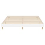 vidaXL Cadre de lit sans matelas blanc brillant 200x200 cm