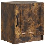 vidaXL Cabinet de chevet 2 Pièces Chêne fumé 43 x 34 5 x 47 cm