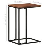vidaXL Table d'appoint 35x45x65 cm Bois d'acacia massif