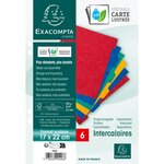 EXACOMPTA Intercalaires 6 positions en carte lustrée 3/10e format 17x22 cm 220 grammes