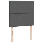 vidaXL Sommier à lattes de lit avec matelas Gris foncé 100x200cm Tissu