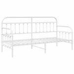 Lit banquette vidaXL Blanc 80x200 cm en Acier