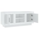 vidaXL Meuble TV blanc 102x35x45 cm bois d'ingénierie