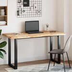 vidaXL Dessus de bureau non traité 140x60x4 cm bois d'acacia massif