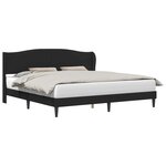 vidaXL Cadre de lit avec tête de lit Noir 200 x 200 cm Simili cuir