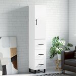 vidaXL Buffet haut Blanc 34 5x34x180 cm Bois d'ingénierie