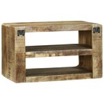 vidaXL Meuble TV 60x32x36 cm en Bois Massif de Manguier