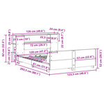 vidaXL Cadre de lit sans matelas 120x200 cm bois de pin massif