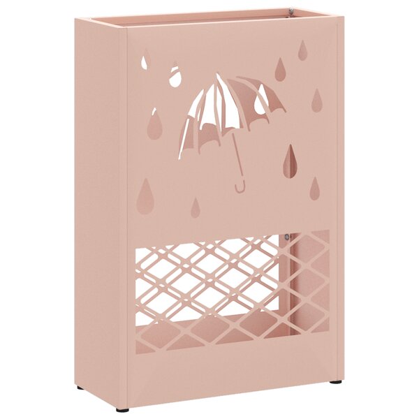 vidaXL Support d'umbrella rose 28x12x41 cm en acier
