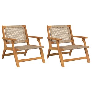 vidaXL Mobilier de jardin 2 Pièces Beige 67 x 78 x 73cm