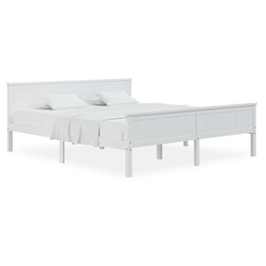 vidaXL Cadre de lit sans matelas blanc bois massif de pin 200x200 cm