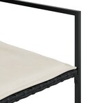 vidaXL Chaises de jardin lot de 4 avec coussins noir résine tressée