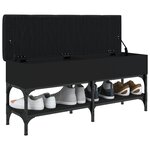 vidaXL Banc à chaussures noir 102x32x45 cm bois d'ingénierie