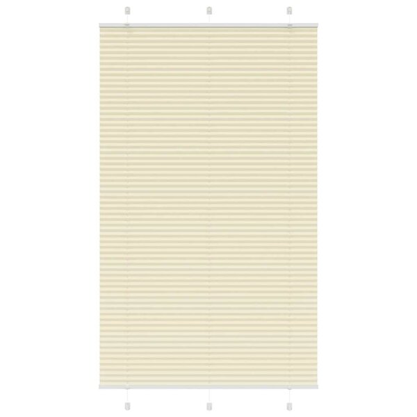 vidaXL Store plissé crème 115x200cm largeur du tissu 114 4cm polyester