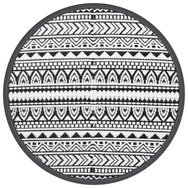 vidaXL Tapis d'extérieur ARAKIL noir Ø200 cm PP