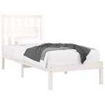 vidaXL Cadre de lit sans matelas blanc bois massif 90x200 cm