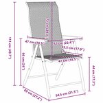 vidaXL Ensemble de salle à manger pour jardin 7 Pièces Gris Poly rotin
