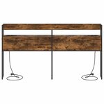 vidaXL Tête de lit de rangement Chêne fumé 180 cm Bois d'ingénierie