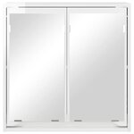 vidaXL Armoire Miroir de Salle de Bain Blanc brillant 60 x 20 x 60 cm