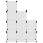 vidaXL Cubes de rangement 9 Pièces Transparent PP