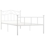 vidaXL Cadre de lit sans matelas blanc métal 100x200 cm