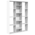 vidaXL Séparateur de pièce/Bibliothèque Blanc 100x24x140 cm