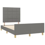 vidaXL Cadre de lit sans matelas gris foncé 120x200 cm tissu