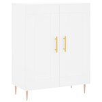 vidaXL Buffet haut Blanc 69 5x34x180 cm Bois d'ingénierie