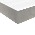 vidaXL Sommier à lattes de lit et matelas Gris clair 200x200cm Velours