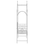 vidaXL Banc Blanc Métal 121 x 48 x 200 cm Incrustations décoratives