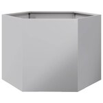 vidaXL Jardinière hexagone 69x60x45 cm acier galvanisé