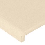 vidaXL Tête de lit à LED Crème 93x16x118/128 cm Tissu
