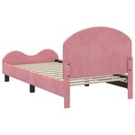 vidaXL Cadre de lit pour enfants avec tête de lit Rose 80 x 160 cm
