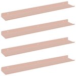 vidaXL Étagère flottante 4 pc Rose 60 x 8 5 x 2 5 cm Acier