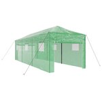 vidaXL Serre avec cadre pop-up avec toit Vert 290 x 870 x 315 cm Acier