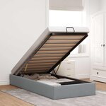 vidaXL Cadre de lit ottoman sans matelas gris clair 80x200 cm tissu