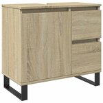 vidaXL Ensemble de meubles de salle de bain 3 Pièces chêne sonoma